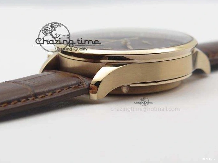 MIROTIME 0414 Portuguese IW371415 ZF 1:1 Best Edition RG Black dial On Brown Leather Strap A Modern 7286